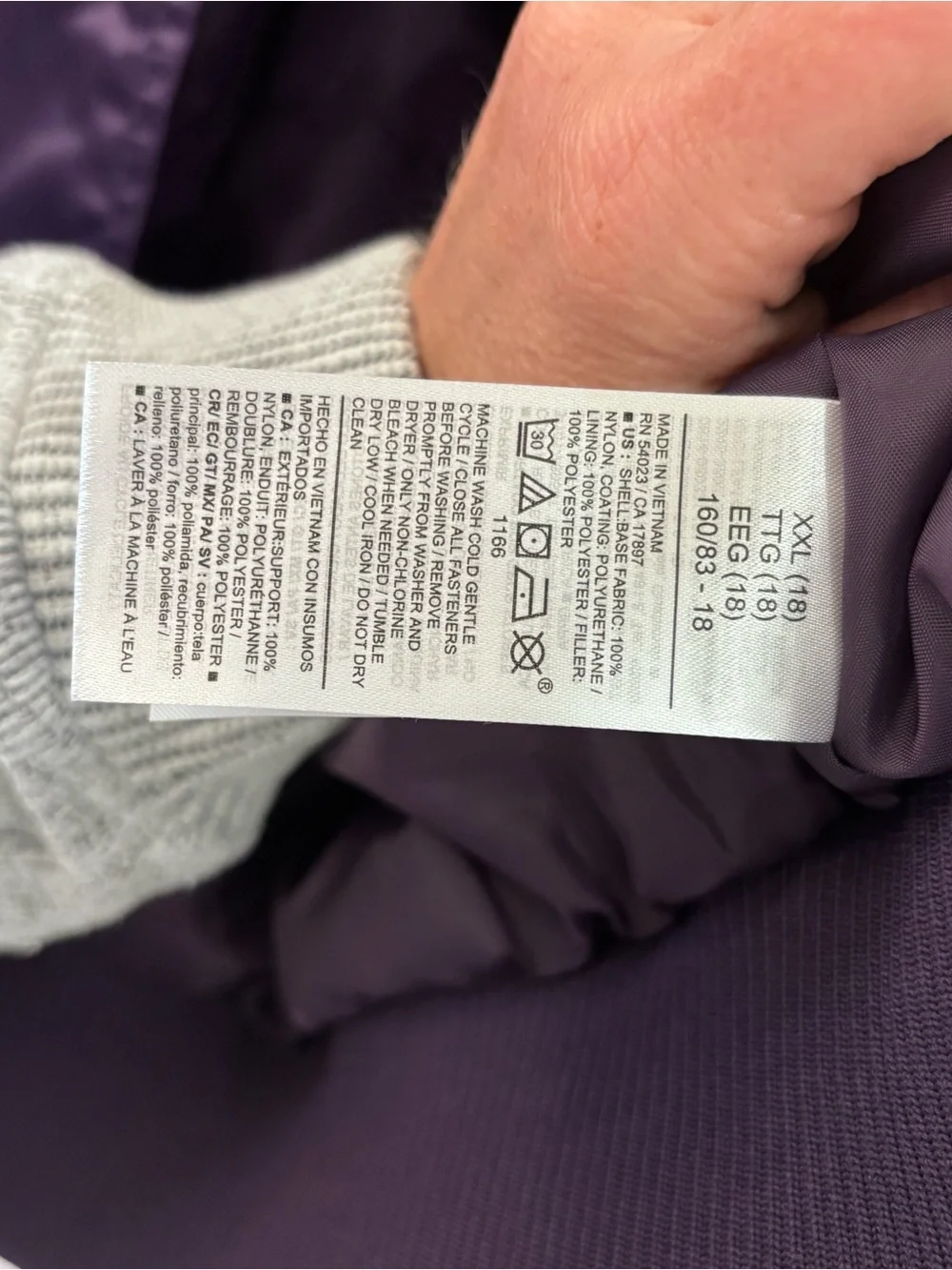 Old Navy Purple Varsity Jacket with White Striped Collar